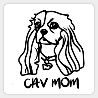 Cav Mom Line Art Magnet